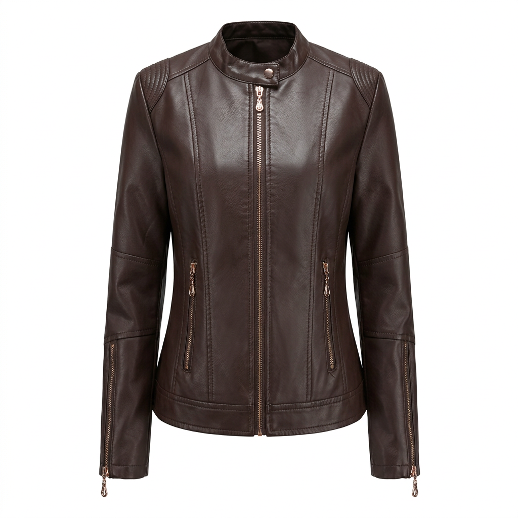 Reese | Women's Faux Leather Biker Jacket