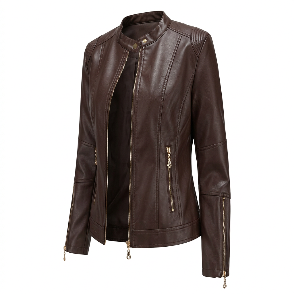 Reese | Women's Faux Leather Biker Jacket