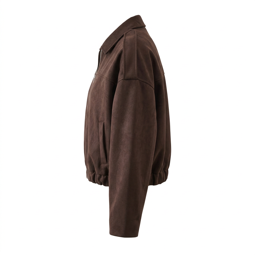 Victoria | Women's Oversized Faux Suede Bomber Jacket