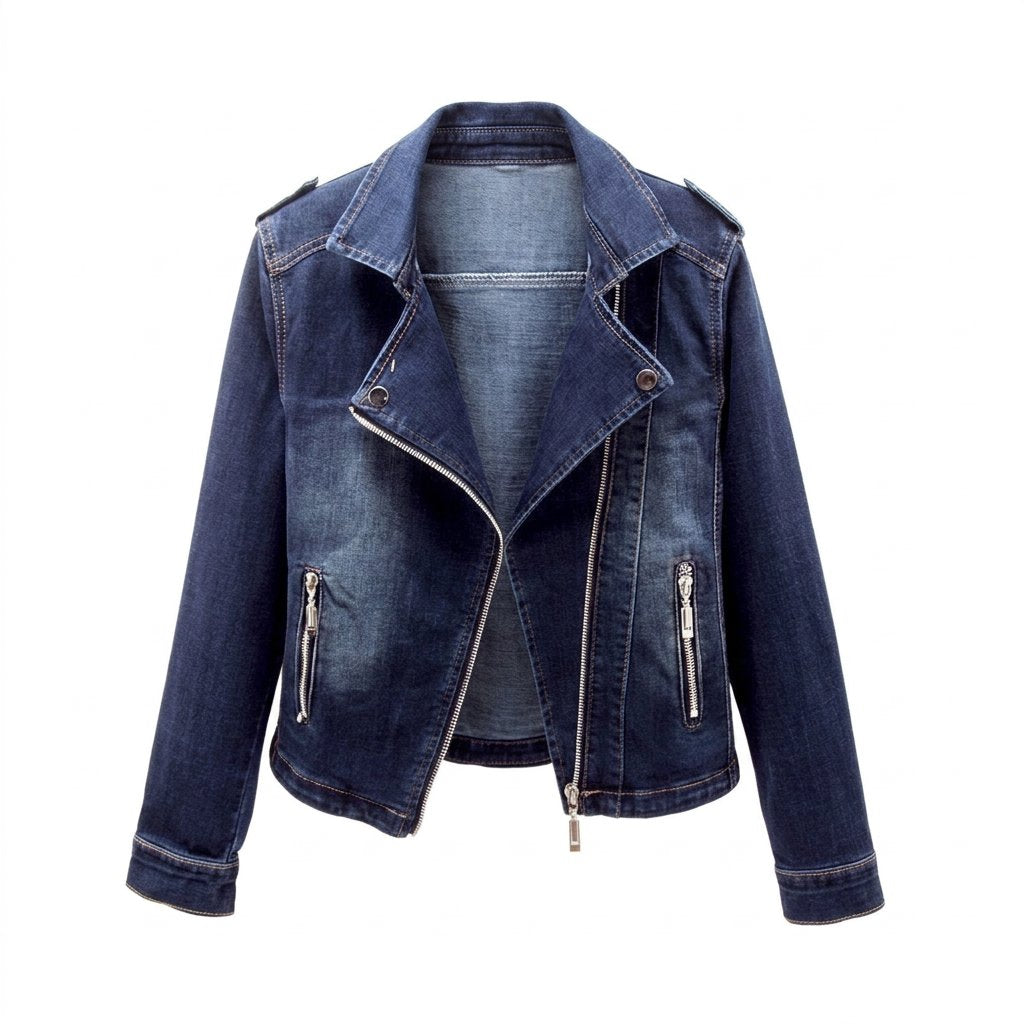 Elena | Women's Cropped Denim Jacket