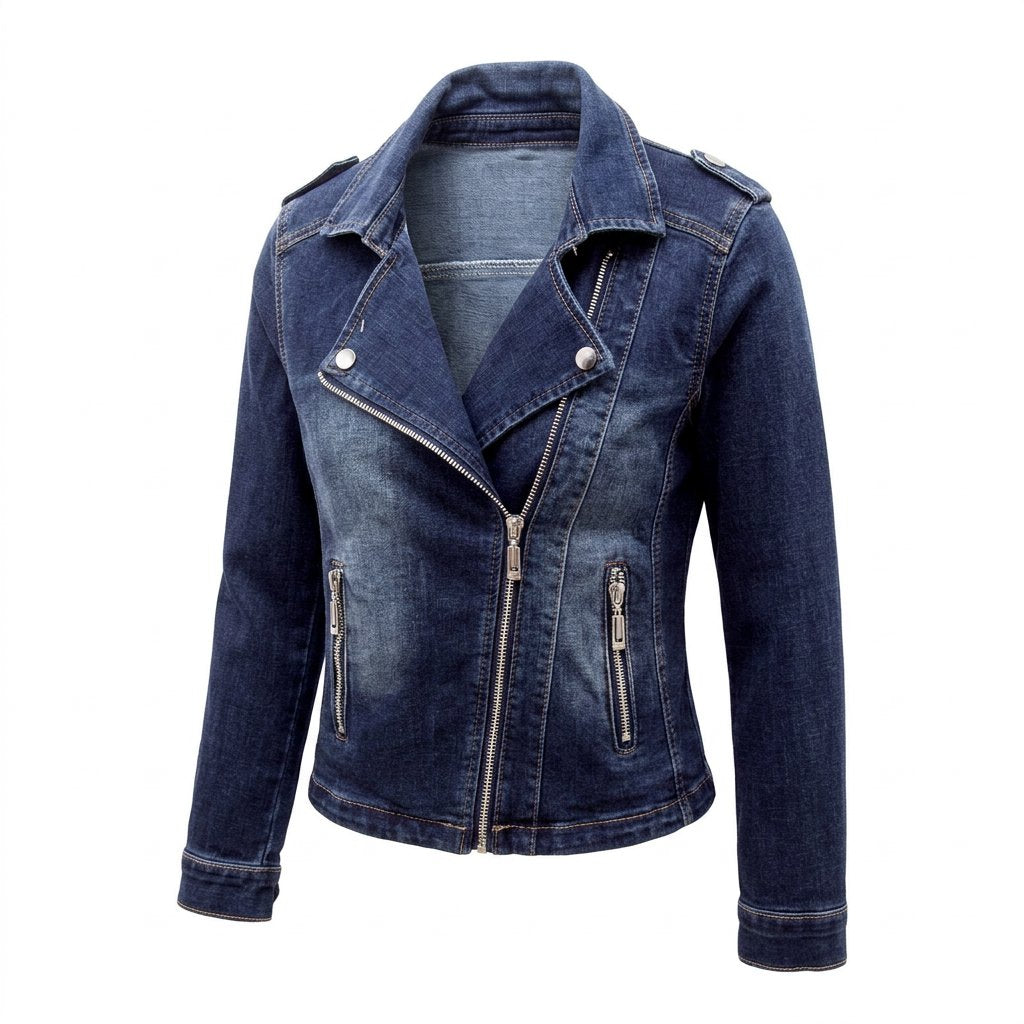 Elena | Women's Cropped Denim Jacket