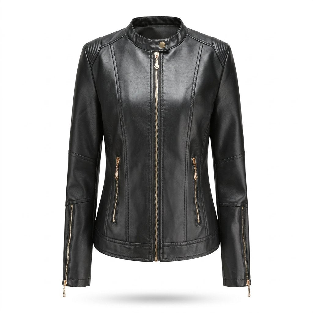 Reese | Women's Faux Leather Biker Jacket
