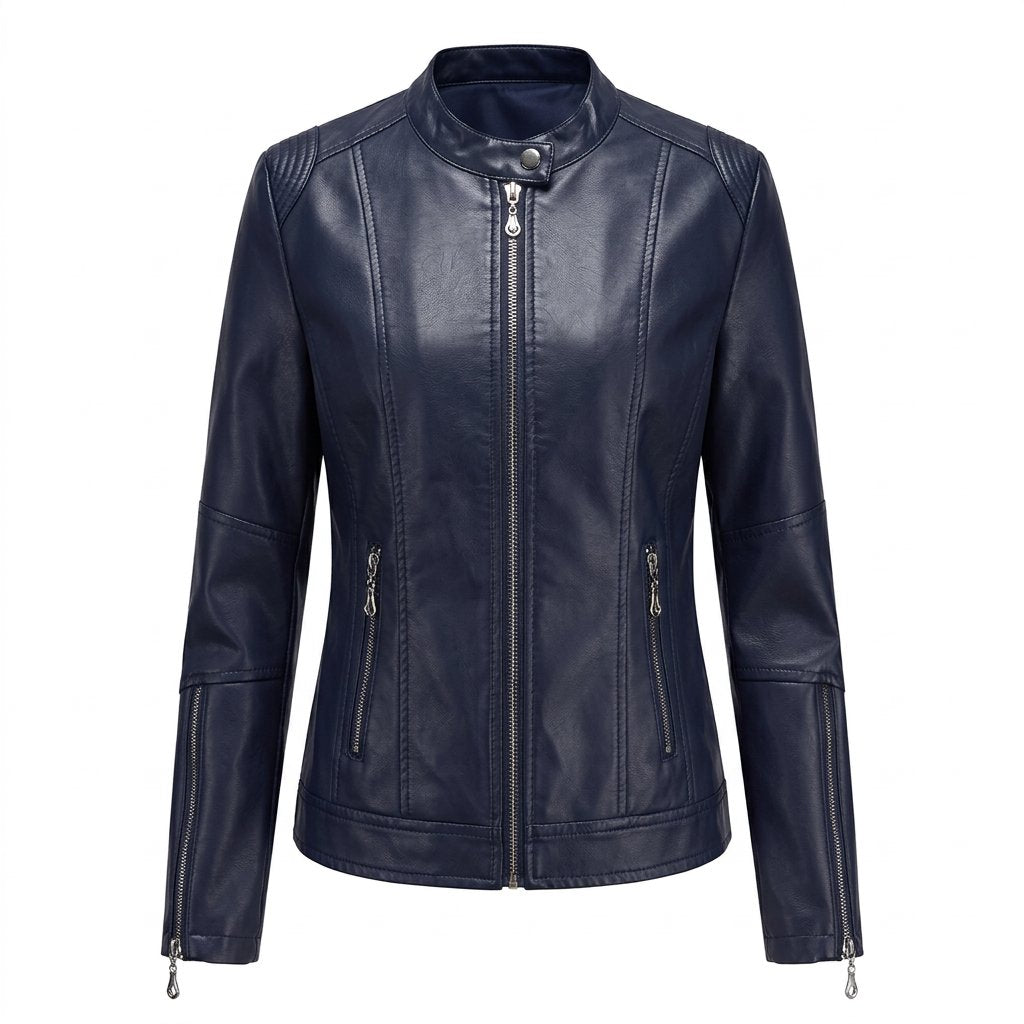 Reese | Women's Faux Leather Biker Jacket