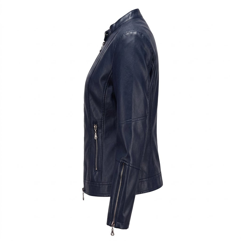 Reese | Women's Faux Leather Biker Jacket