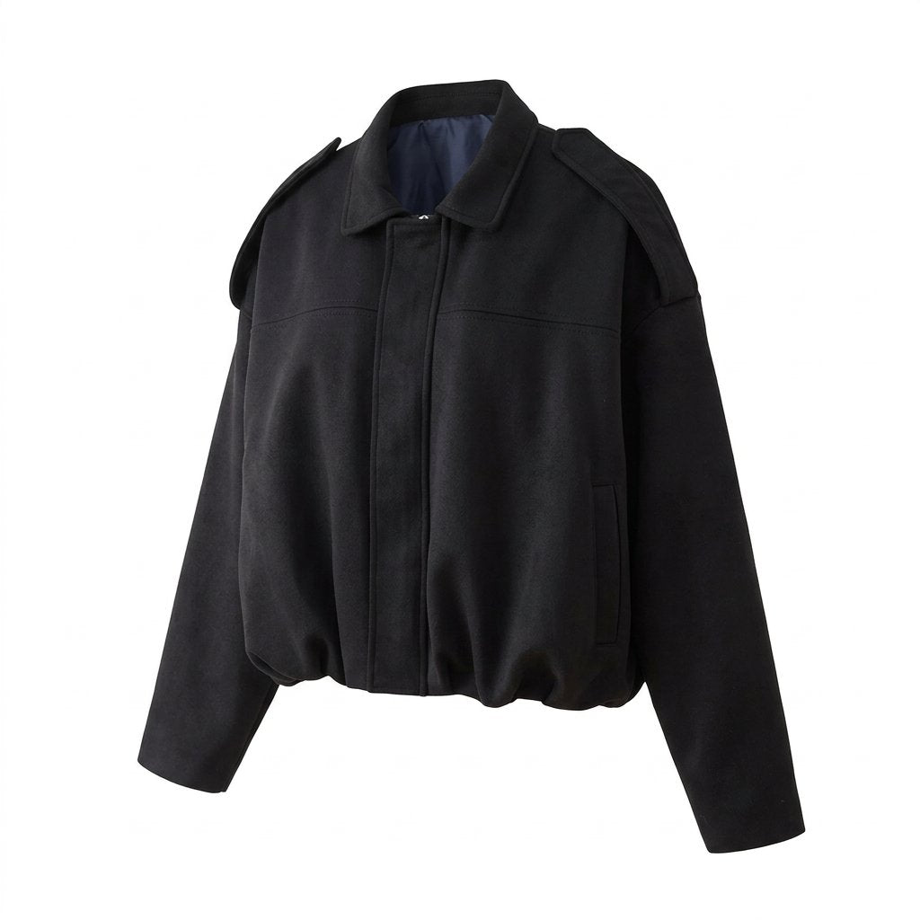 Victoria | Women's Oversized Faux Suede Bomber Jacket