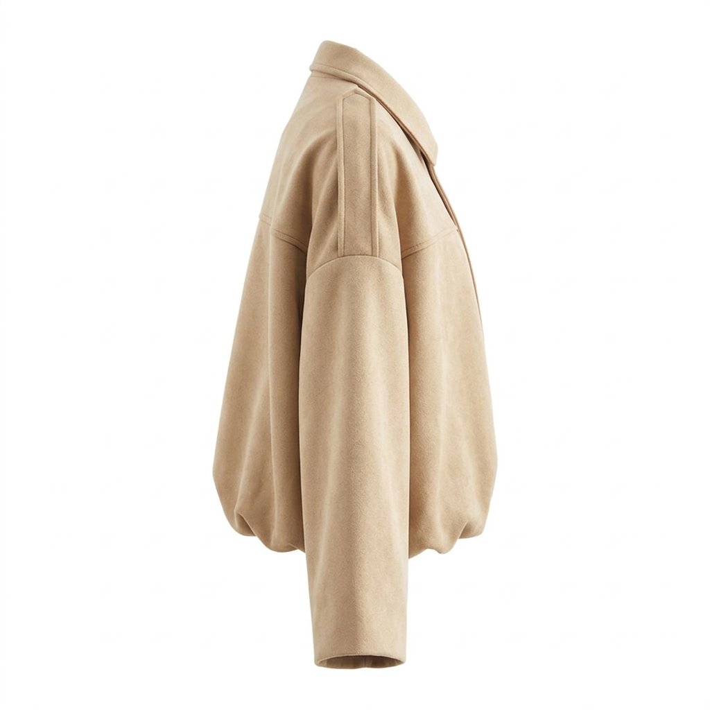 Victoria | Women's Oversized Faux Suede Bomber Jacket